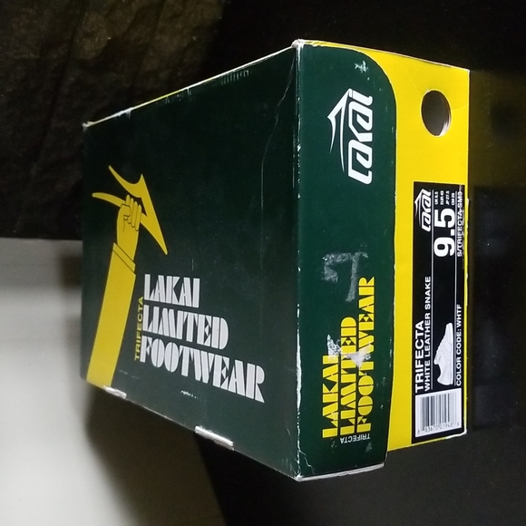 Lakai Trifecta Skate Shoes White Leather Snake 9.5 - Picture 3 of 4